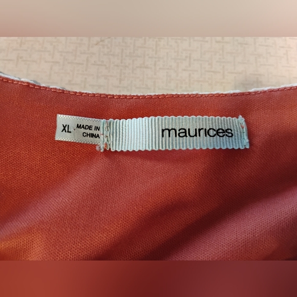 Maurices Cream and tangerine/Brown Lace Dress Women's XL - Picture 2 of 4